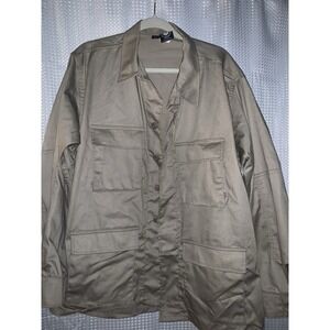 Genuine Gear Mens Large Long Sleeve Heavy‎ Brown Shirt